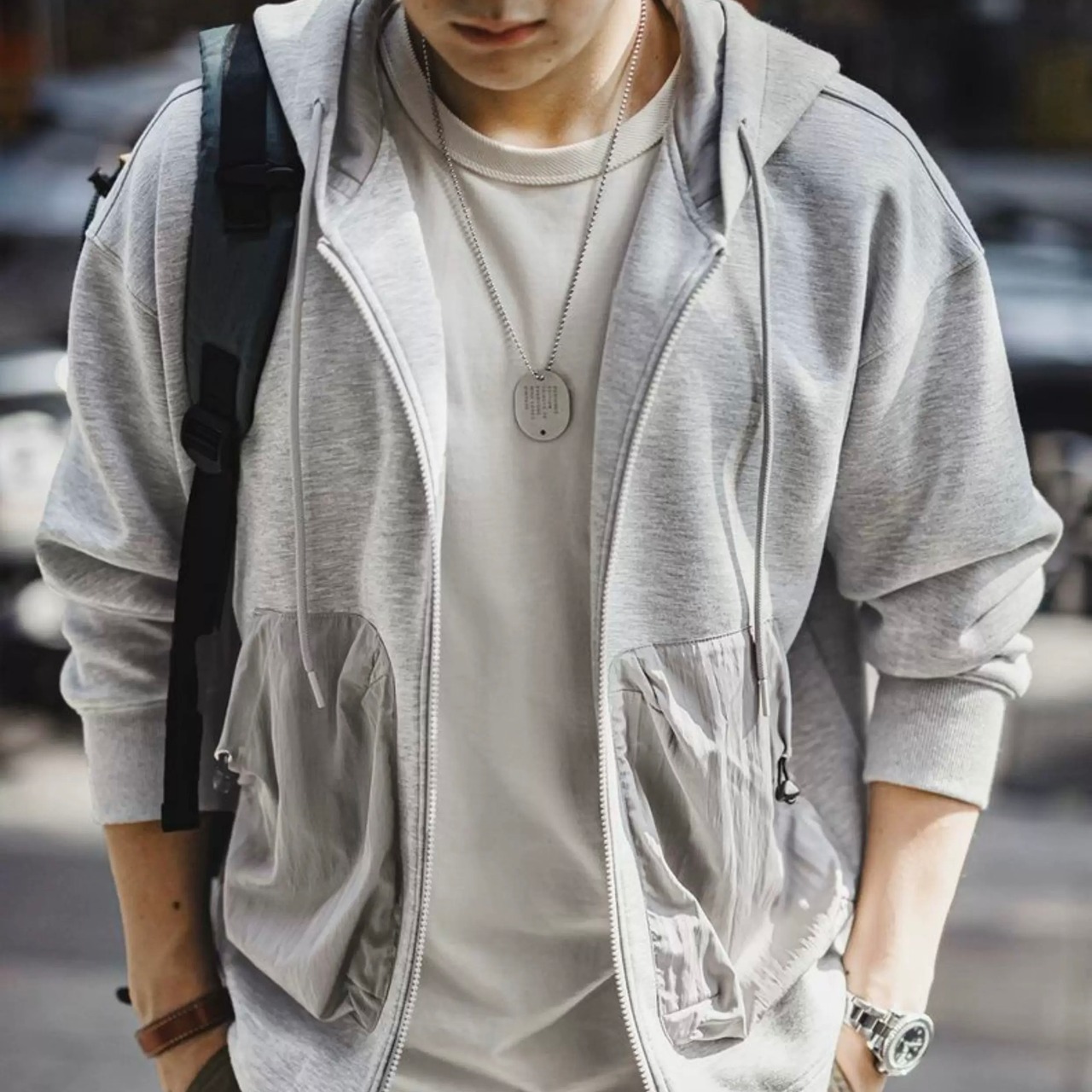 Zip-up Full-Zip Oversized Hoodie ◇H0148