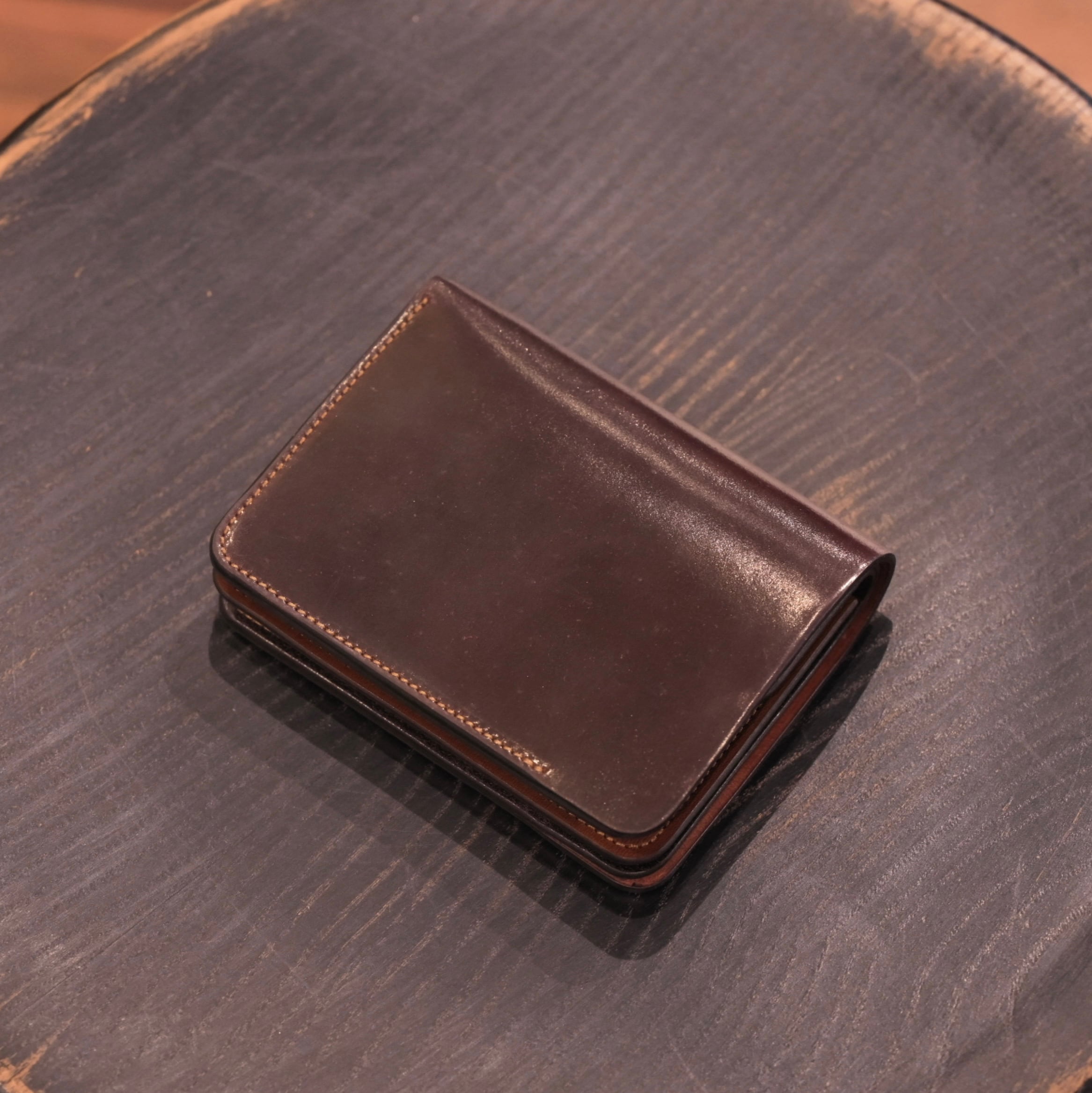 forme(フォルメ) "Post wallet" Cordovan -Bugundy×Brown-