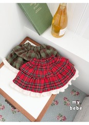 韓国子供服 / 26winter / my bebe / チェックカンカンスカート / キッズ / 冬服 *XS~XL*