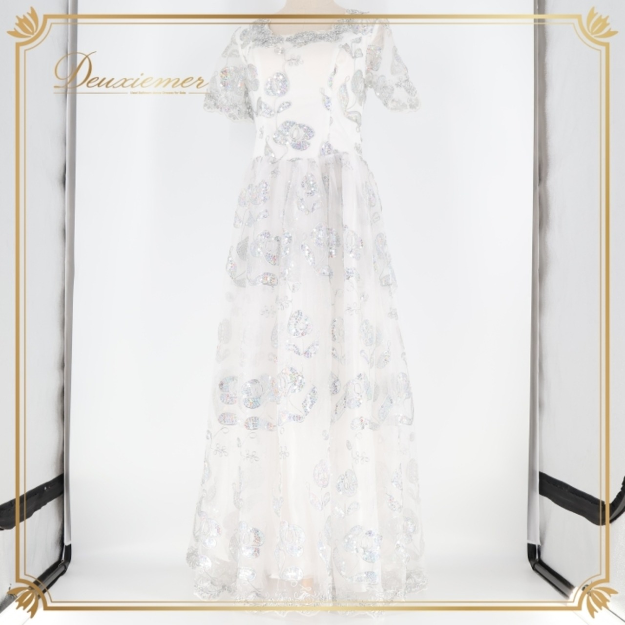 パーティドレス ワンピース ドレス 演奏会 発表会 前撮り 撮影 ダンス パーティ Mamin マーミン ホワイト系 シルバー系 発表会ドレス カラオケドレス フォーマルドレス 女性ドレス 華やか おしゃれ おすすめ 結婚式 二次会 コスチューム ステージ衣装