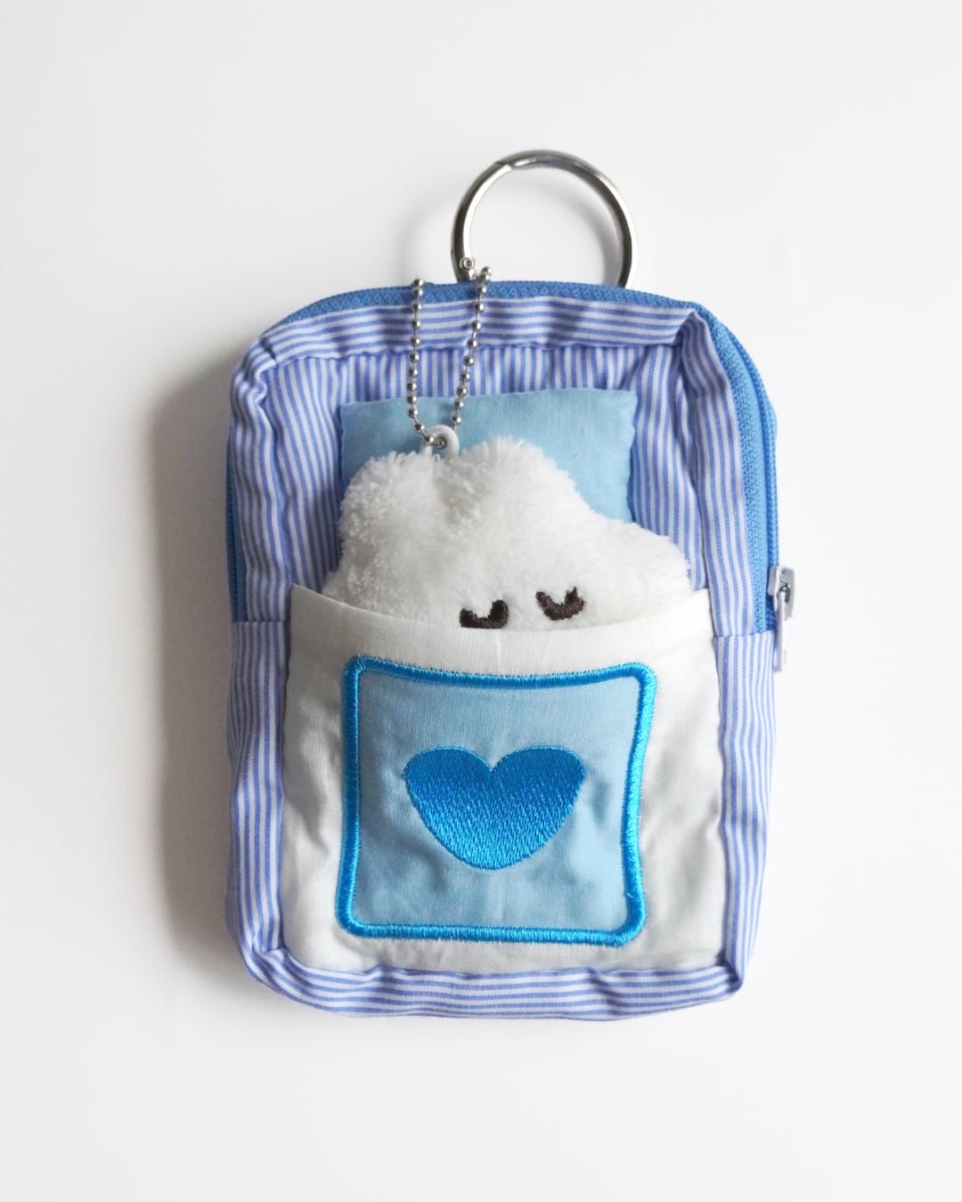 なでウサのお布団ポーチ/ブルー（MK-614） | もくもくちゃん公式