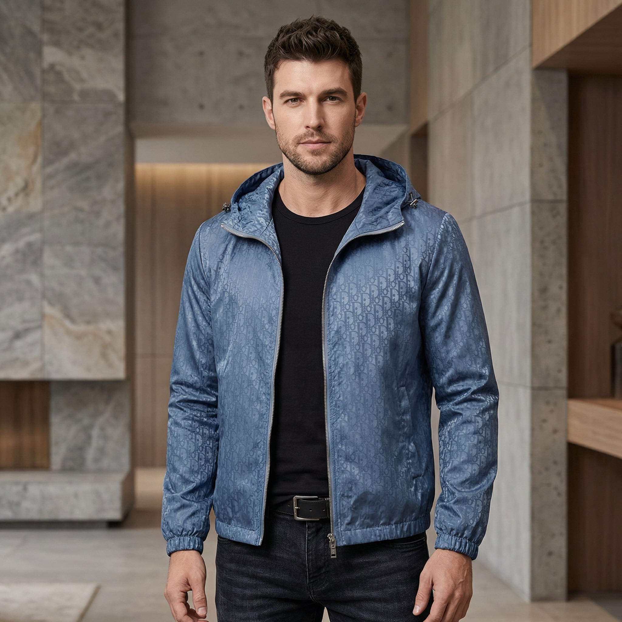 スタンドクリアカラーブルゾンwithフード(4color) M0761