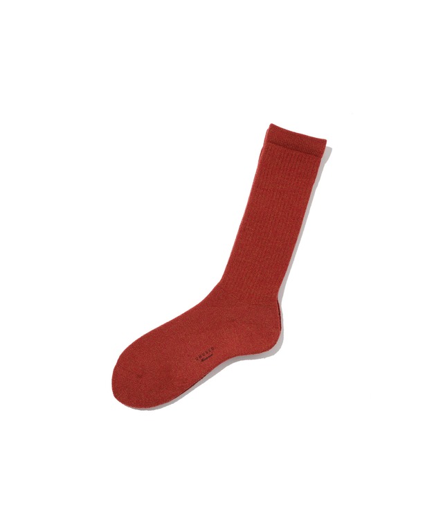 UNUSED / UH0638 PILE SOCKS(RED×BROWN)