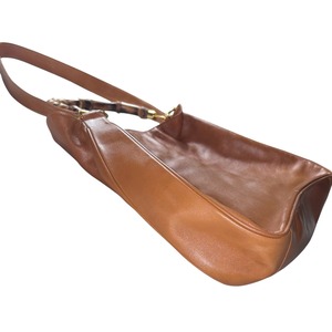 vintage GUCCI brown leather 2way bag “Bamboo”