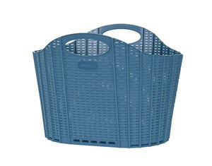 【新着特価】セイエイ(seiei)【 折りたためる ランドリー バスケット ラタン調 ブルー (大)38L 120883 新パッケージ】ランドリーバスケット ランドリー収納 洗濯カゴ 洗濯物収納 物干し 洗濯かご 大容量 折りたたみ ランドリー収納 おしゃれ 軽量 取っ手付き