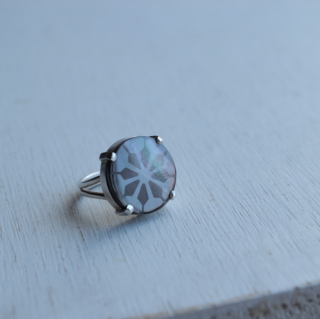 Silver950 槌目リング(L) #21