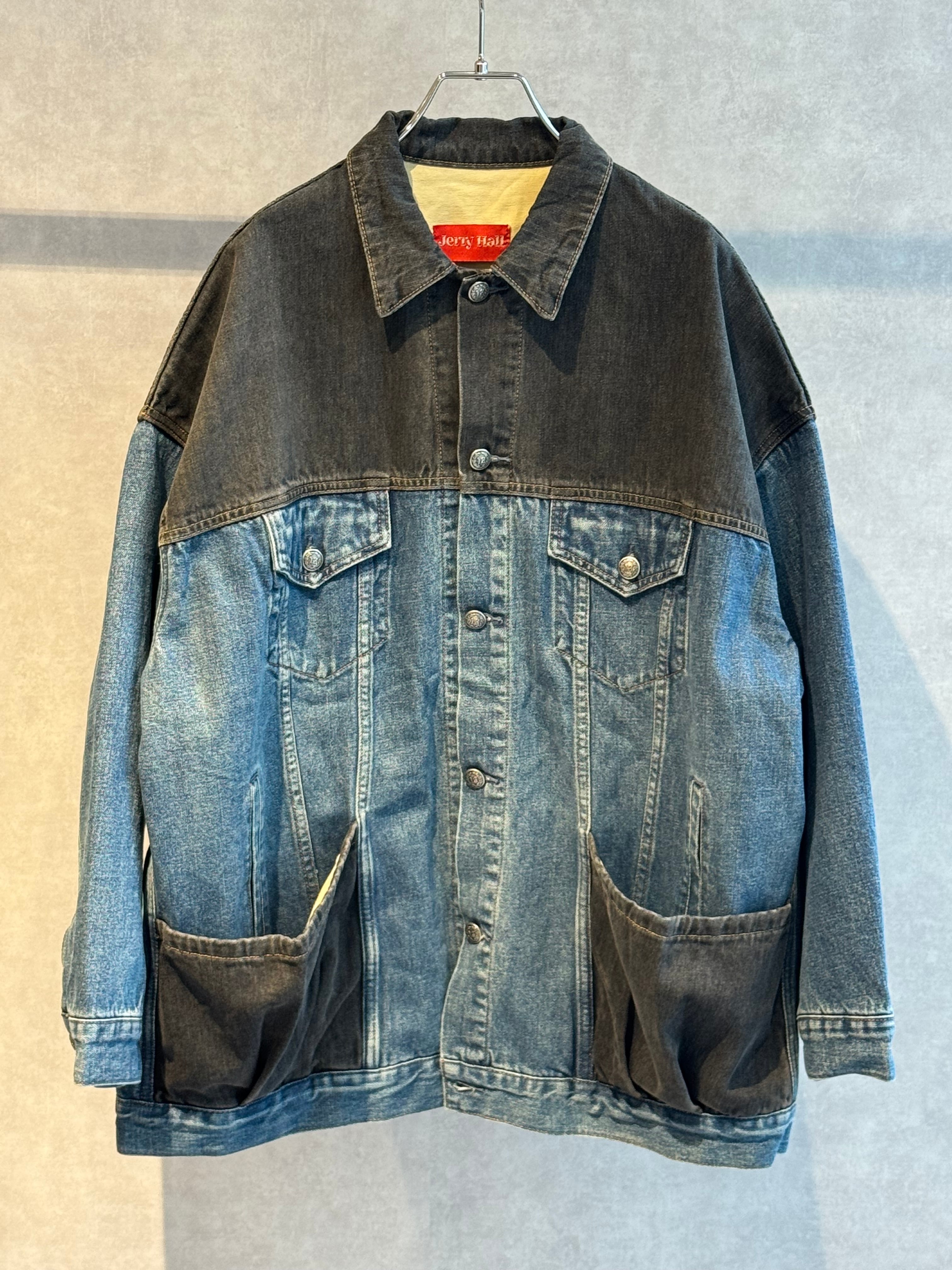 black &blue denim docking jacket