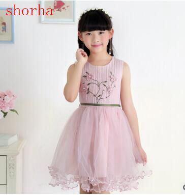 【新作】【送料無料】 ガールレースドレス2017年夏新しいガールズパーティードレスキッズガールドレスフローラルチルドレン サマー 夏物 花柄 AL expec478743833747