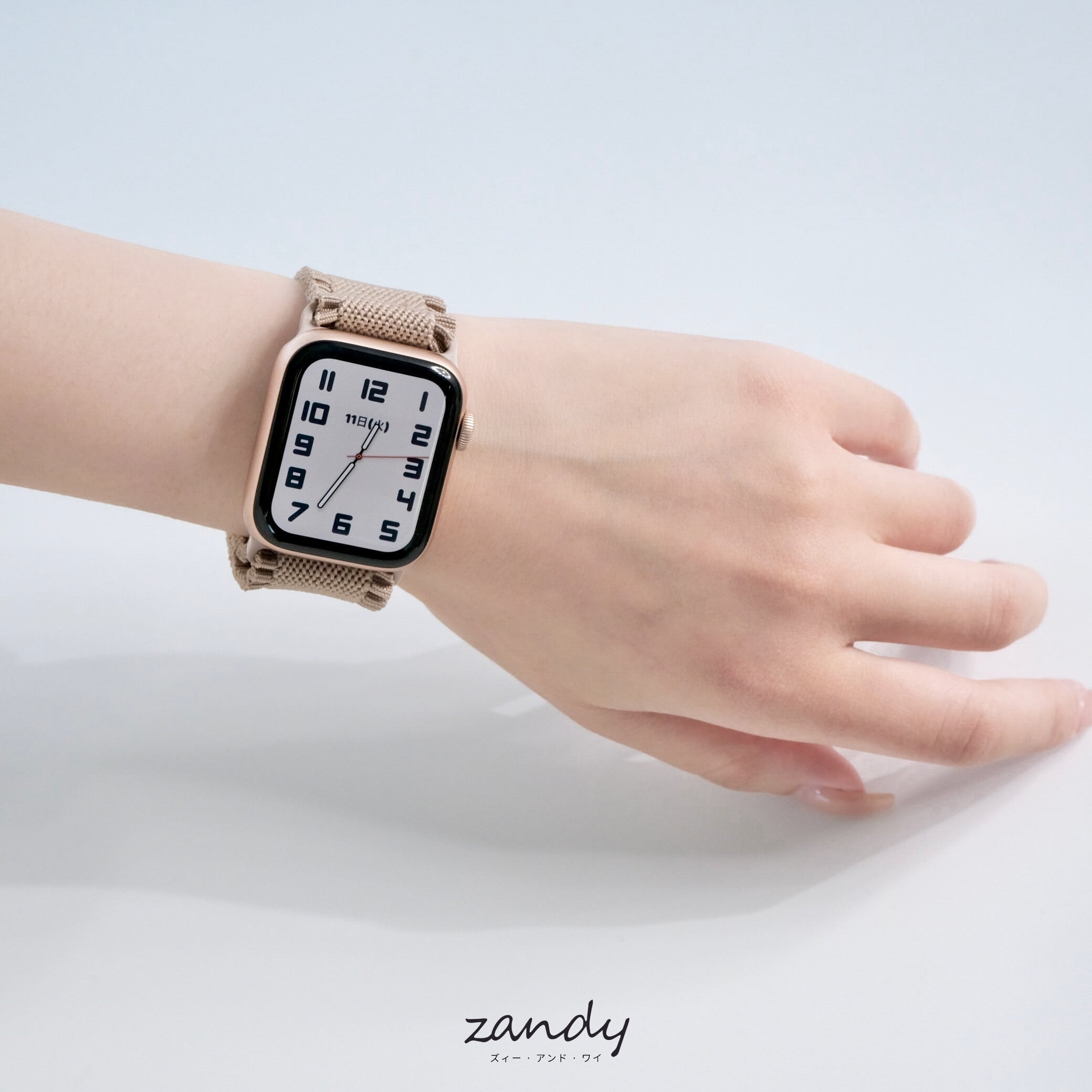 プリーツナイロンループ】B040 アップルウォッチバンド ナイロンベルト