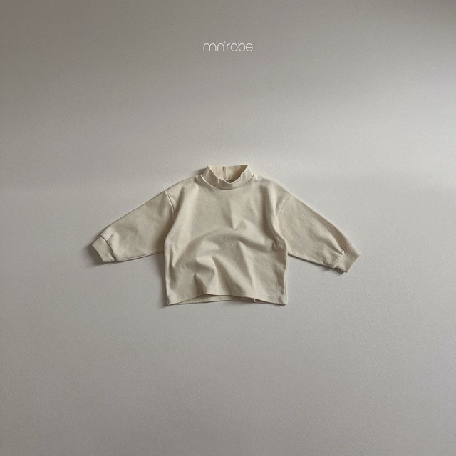 即納 cream 90 - soft loose turtleneck [ minirobe ]