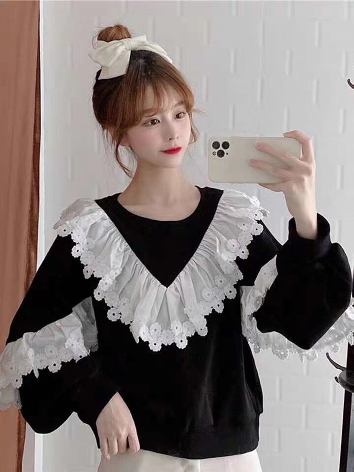 フロントフリルブラウス