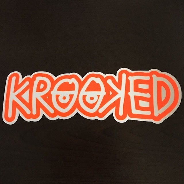 【ST-246】Krooked Skateboards クルキッド クルックド スケートボード ステッカー Get It Strait green