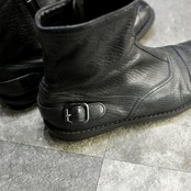 side zip leather boots