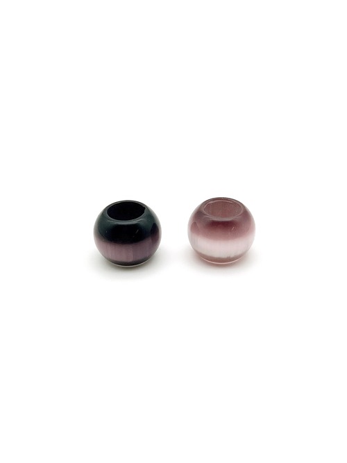パープルキャッツアイ風｜装飾玉 20mm 2個セット｜帯留め・和アクセサリー・ハンドメイド素材