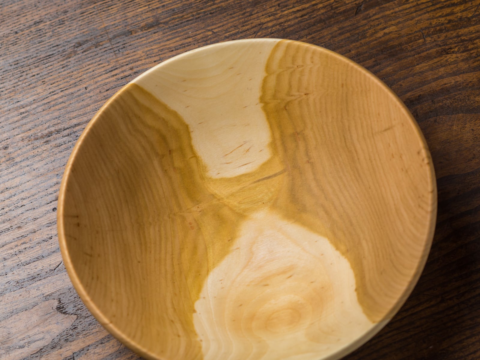 木製ボウル　大皿　山桜　無垢材 山桜 ウッドボウル（サラダボウル・木製ボウル）／Canaria Wood Works