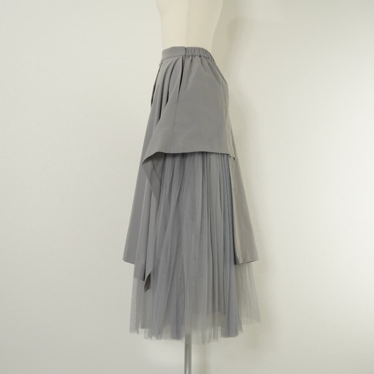 AMERI☆アメリヴィンテージOVERLAP PLEATS SKIRTキャメル