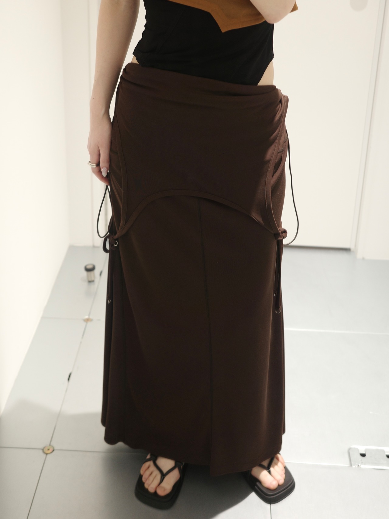【26SS】THINGS THAT MATTER シングスザットマター /スカート ワンピース / TWO WAY GATHERED DRESS & SKIRT - 4