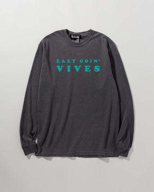 Easy Goin' VIVES ロングTシャツ（ペッパーグレー・ターコイズ）