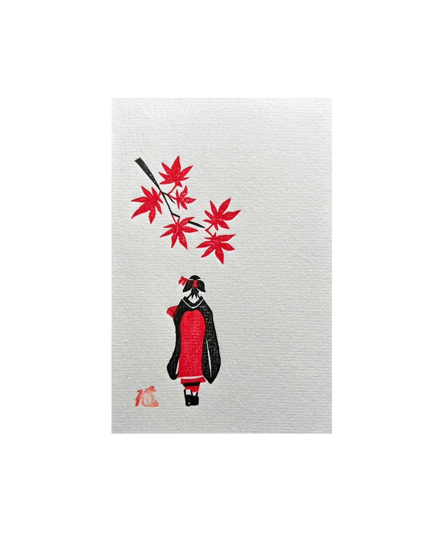 舞妓 【 ポストカード 】 | 木版画 馗