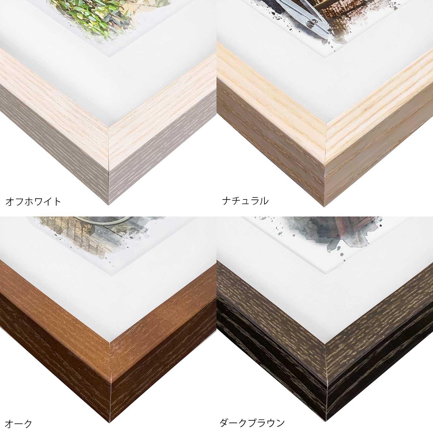 絵画(風景画) 日本 富士山 赤富士 インテリアアート額付き 水彩画