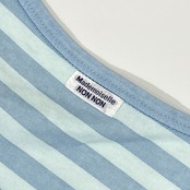 Mademoiselle NON NON マドモアゼルノンノン ボーダー 7分袖 Tシャツ カットソー M/ブルー系 レディース