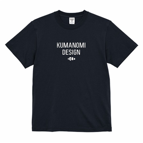 KUMANOMI DESIGN Logo  T-shirt 5.6oz【Navy】