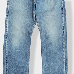 【LEVI'S】505  デニム ジーンズ ジーパン ダメージ W32L32 コロンビア製 テーパード リーバイス US古着