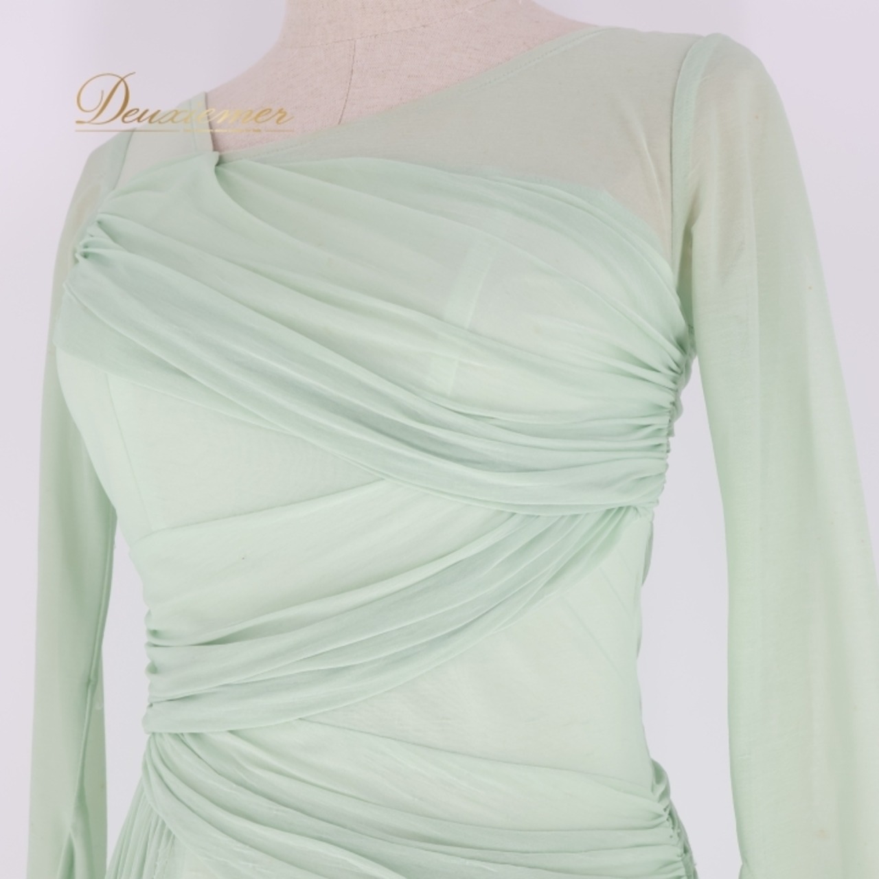 社交ダンス 衣装 ワンピース ドレス グリーン系 パスタイム PASTIME ミント ライム パステル レース パーティ 発表会 無地 発表会 軽量 伸縮性 動きやすい 日本製 フェミニン おしゃれ 上品 フォーマル ステージ 衣装 コスチューム レディース Mサイズ