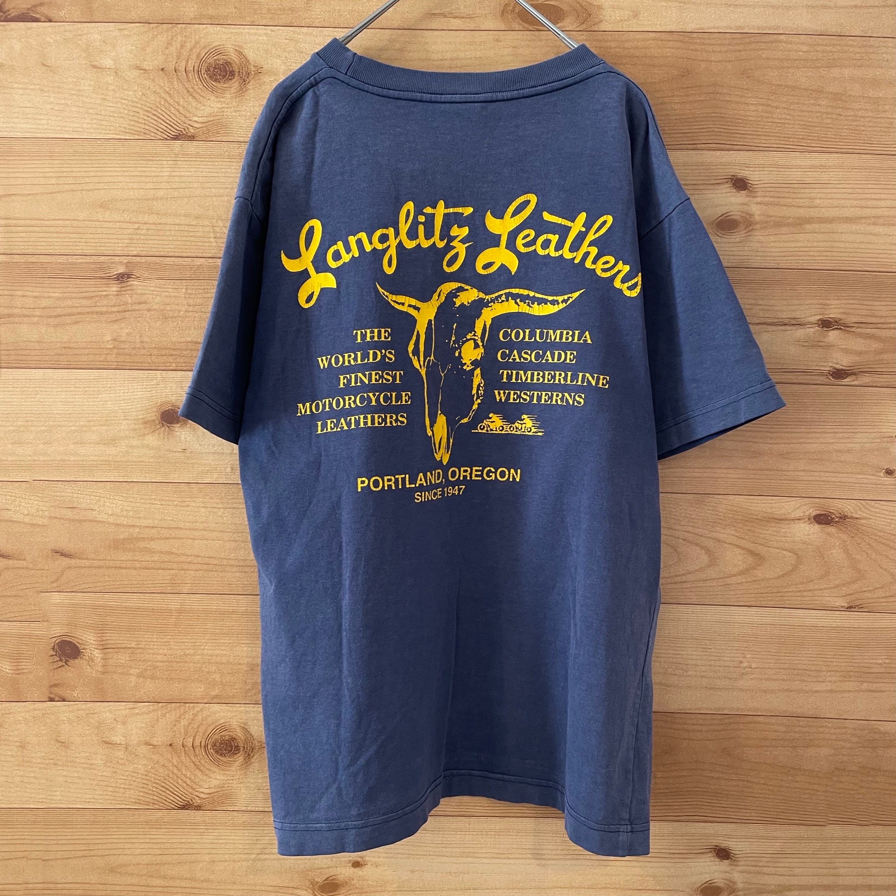 LanglitzLeathers】カナダ製 Tシャツ バックプリント ワンポイント