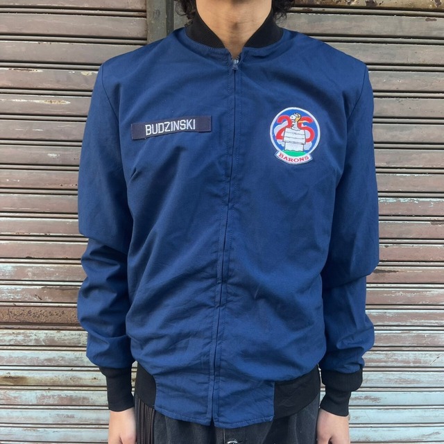 良品 やかましく 米軍 1990 デッキジャケット U.S.NAVY 紺 XL