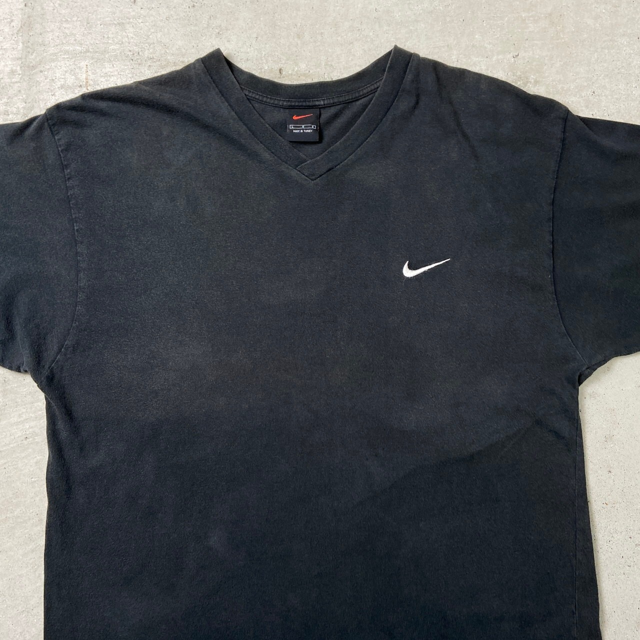 90年代 NIKE ナイキ スウォッシュロゴ刺繍 VネックTシャツ メンズXL 
