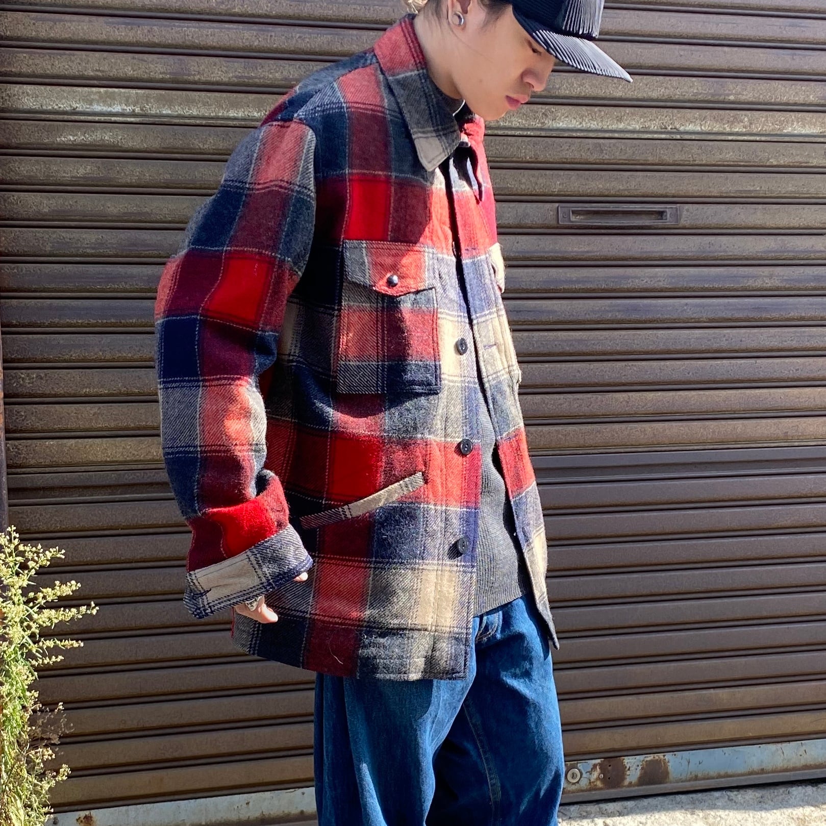 70年代 ビンテージ PENDLETON ペンドルトン チェック柄 ウール 
