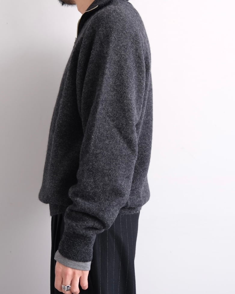 Men's BATONER” BABY ALPACA KURUMI TENJIKU HALF ZIP” | Lapel online