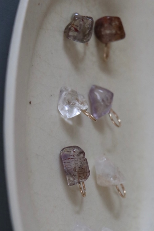 Existence -Elestial quartz- / Earrings