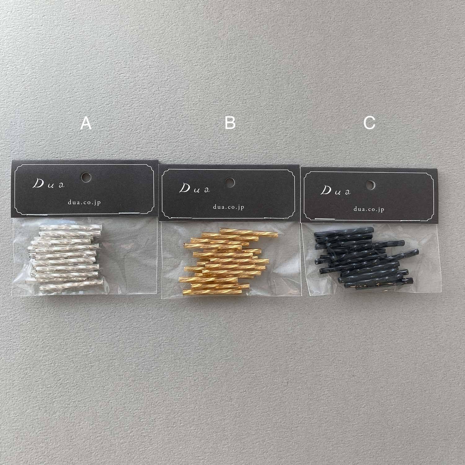 ガラスツイスト竹ビーズパック（16p） | Dua-アクセサリーパーツショップ