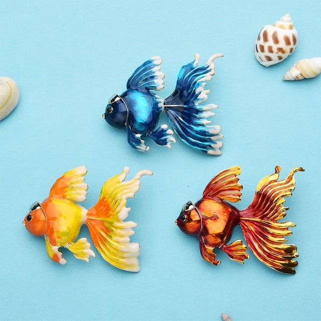 金魚 ブローチ Elegant goldfish【3種】