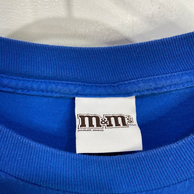 90s M&M's エムアンドエムズ キャラクタープリントロンT ブルー XL
