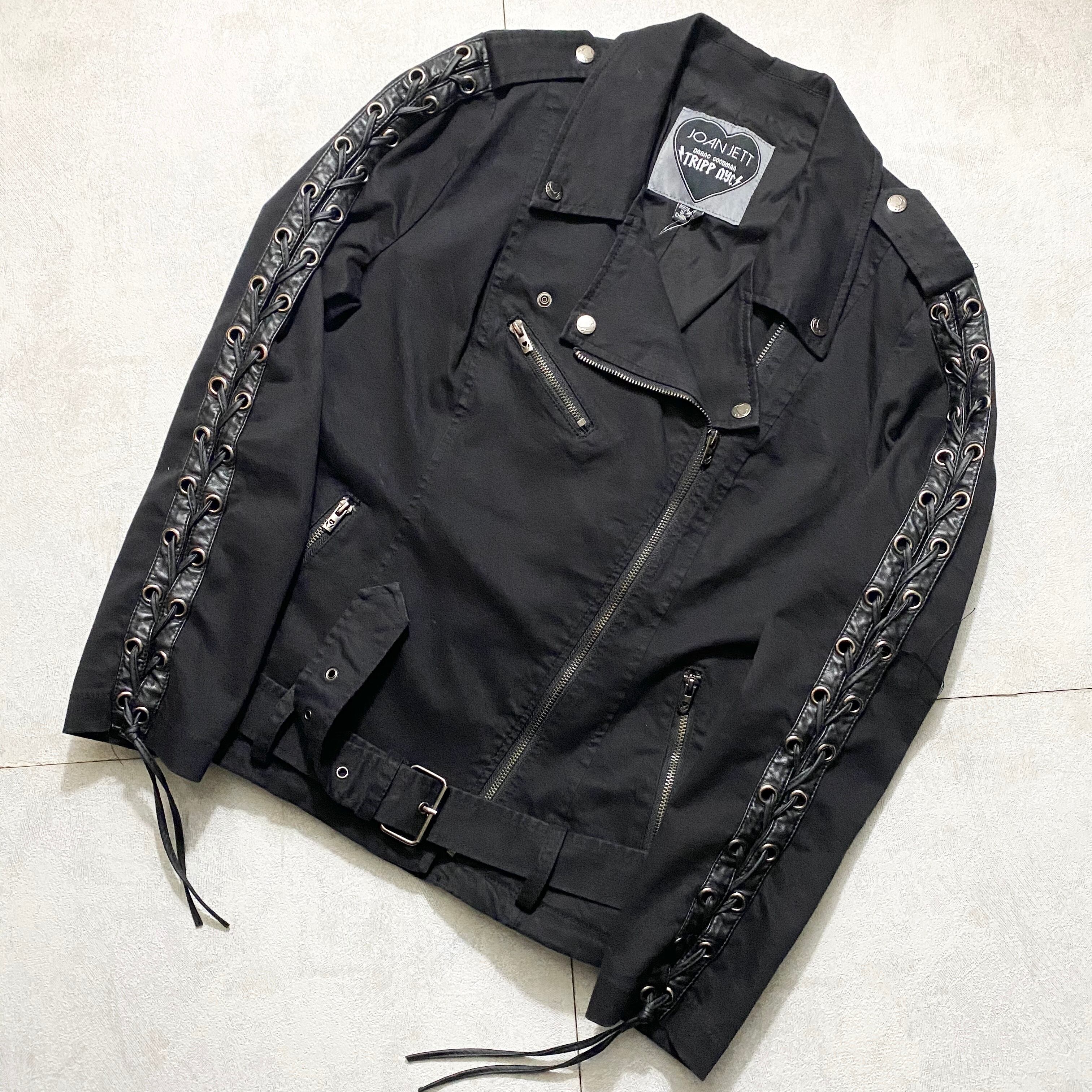 TRIPP NYC sleeves leather switching cotton riders jacket | NOIR ONLINE