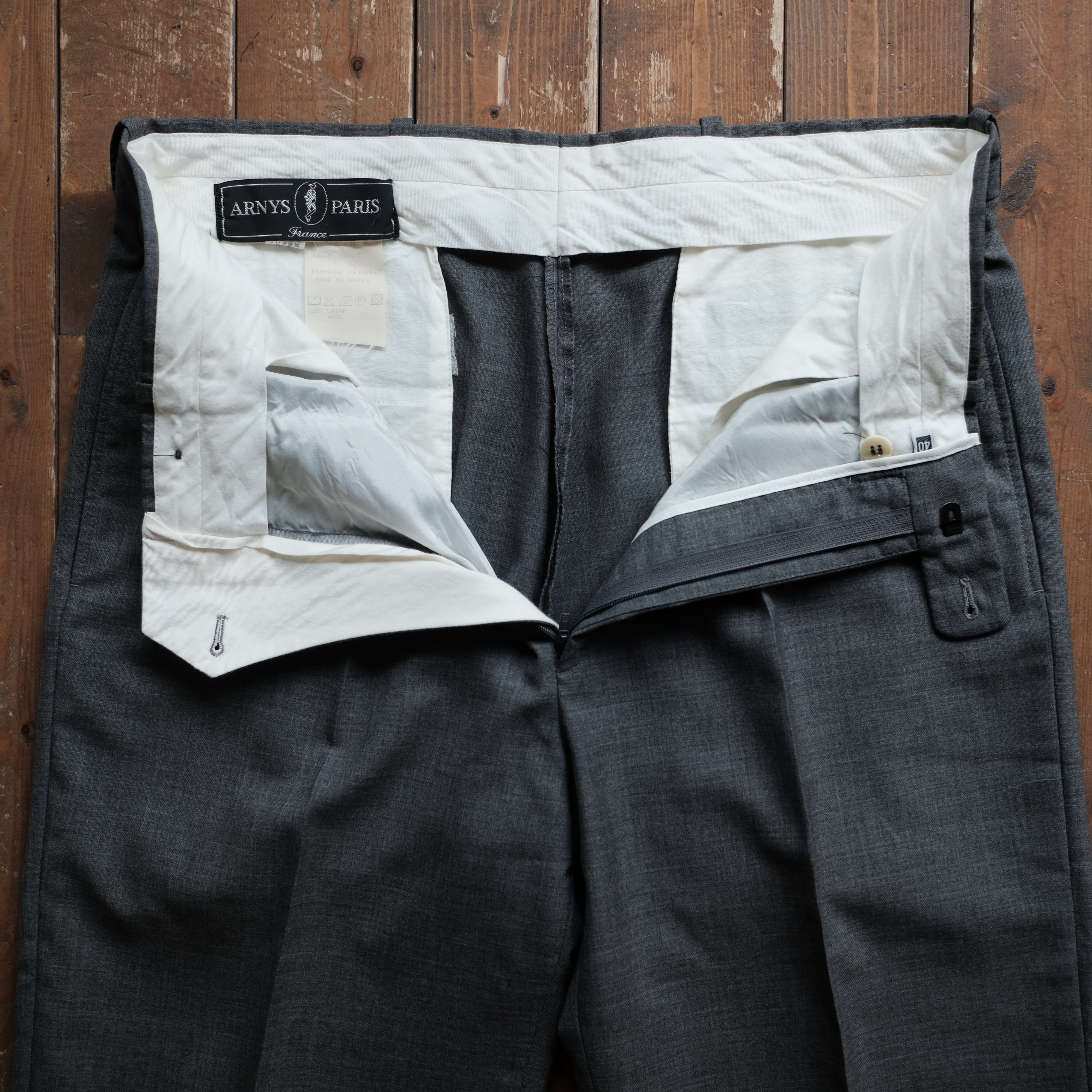 ARNYS PARIS メンズスラックス　グレー　ウール　40 ARNYS PARIS WOOL SLACKS | safarionline