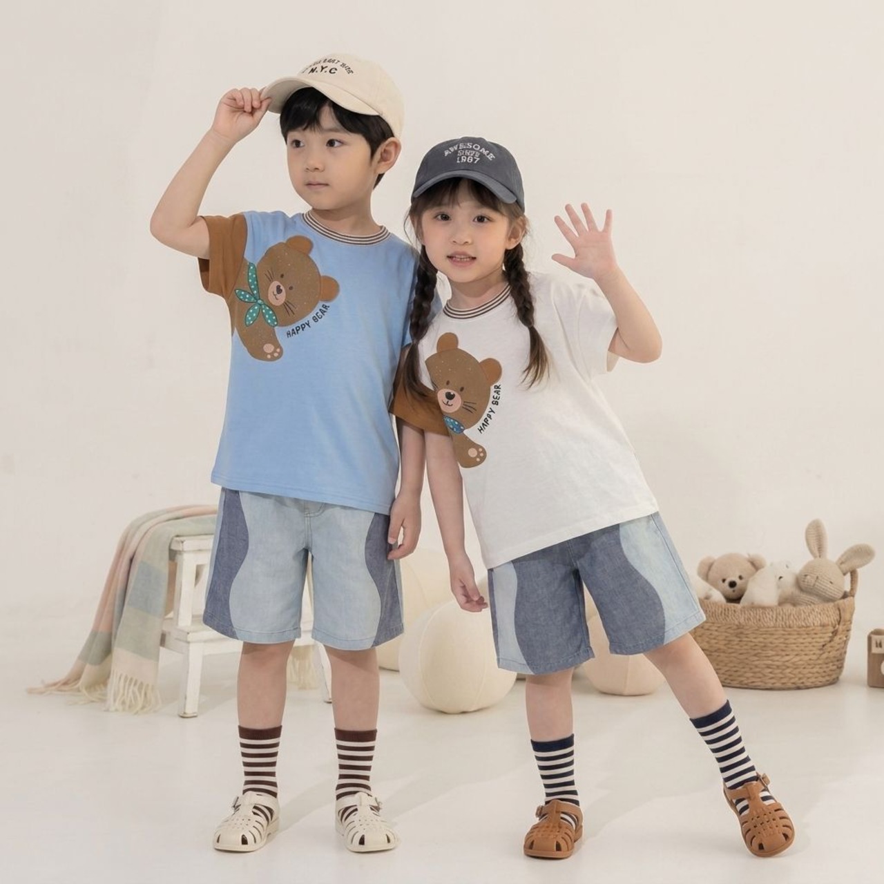 [Orangemom] Happy Bear Shirt (13/15) / [오렌지맘] 해피곰티셔츠 (13/15)