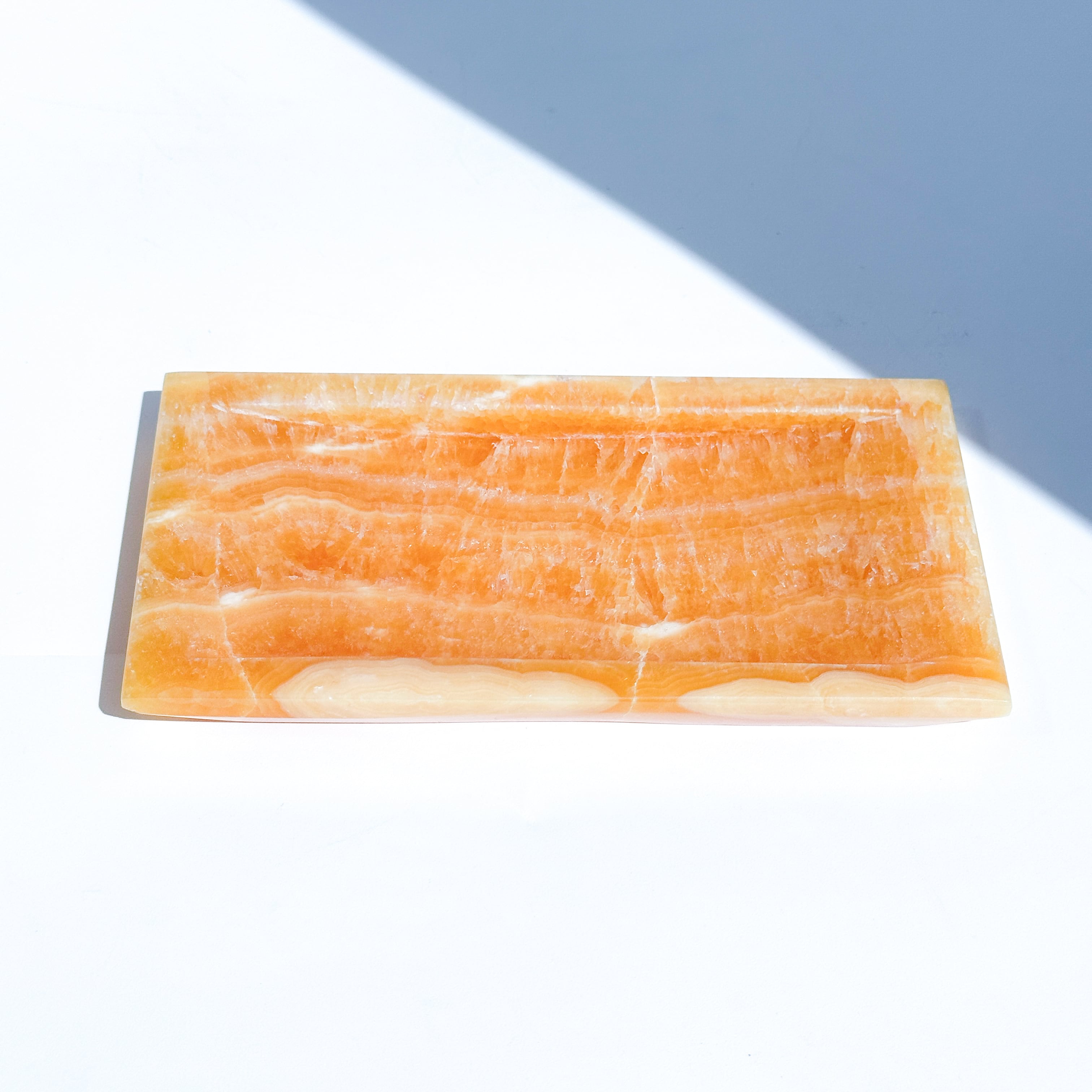 オレンジカルサイトのトレー 01◇ Orange Calcite ◇ 天然石・鉱物