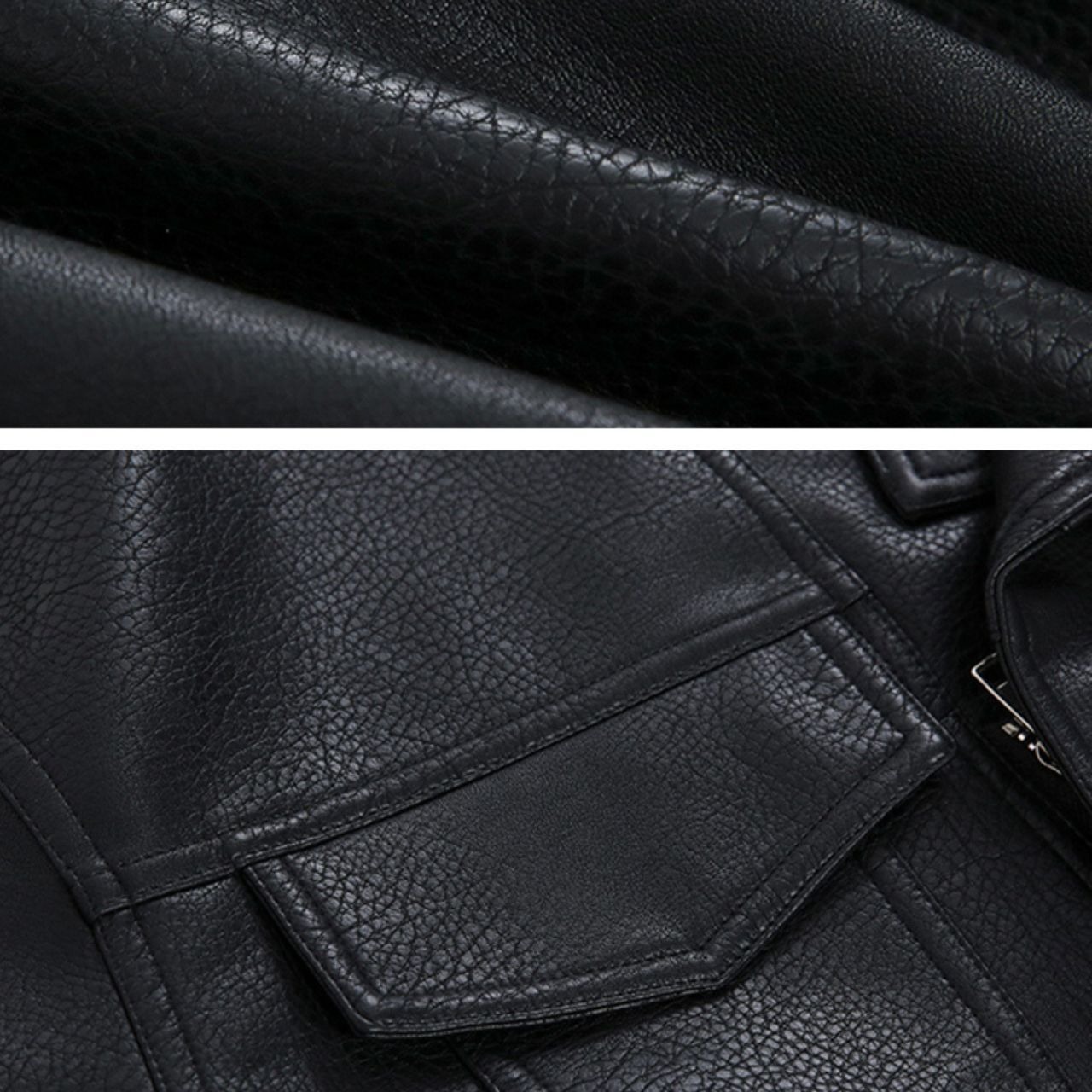 フラップフェイクレザーブルゾン　MT0080400