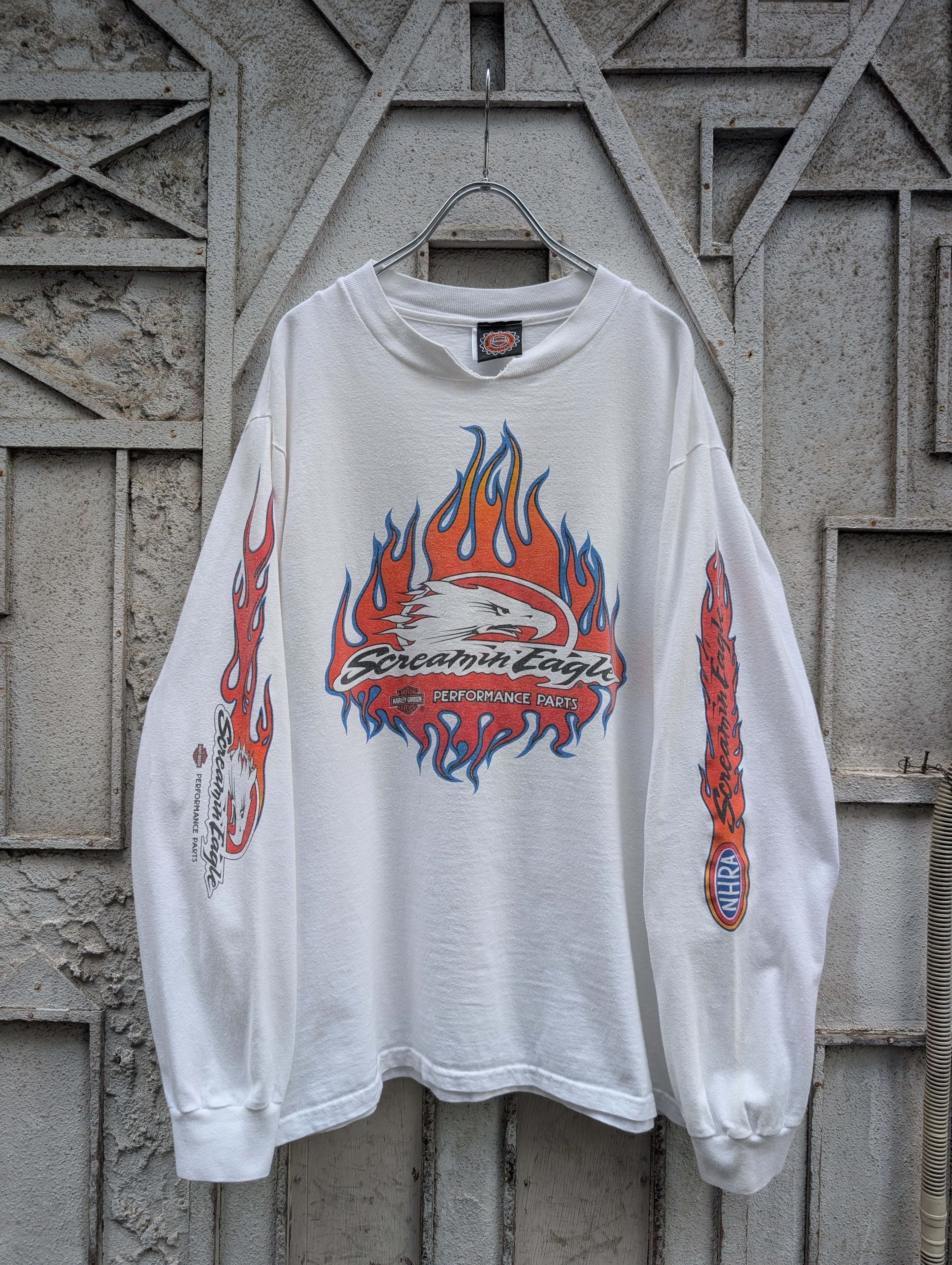 "HARLEY DAVIDSON" fire print L/S