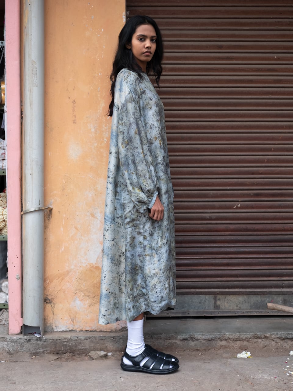 PHOOL SILK DRESS - INDIGO | TADO
