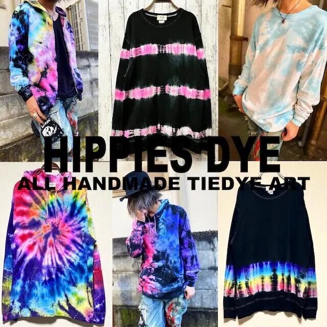タイダイページ タイダイ Tie-dye スウェット トレーナー XLサイズ ブルー ムラ染め