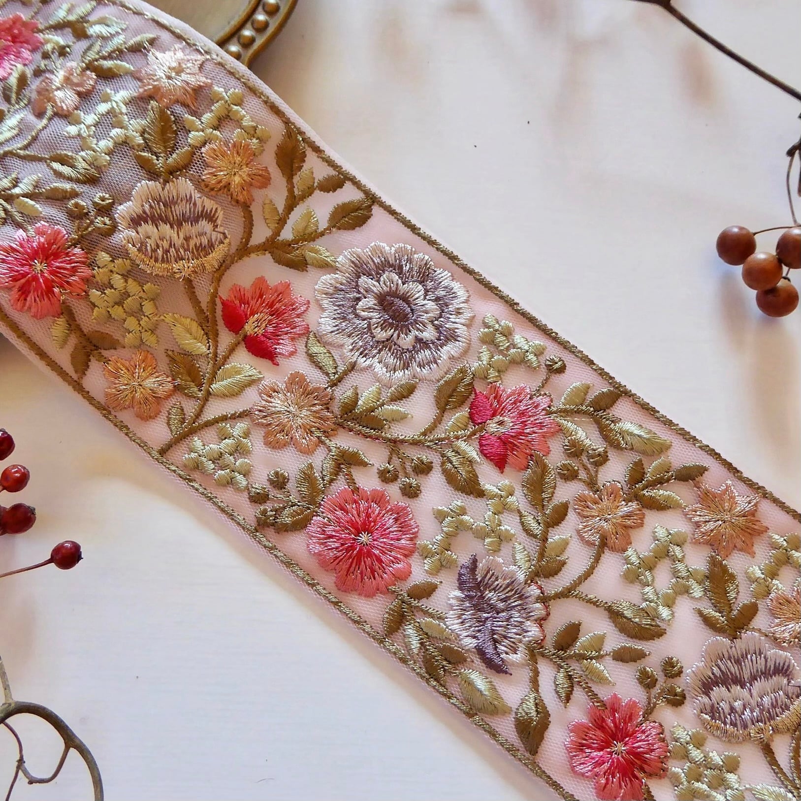 インド刺繍リボン　まとめて　⑨ 9cm幅 インド刺繍リボン | インド刺繍リボンカット売り「10cm ribbon」