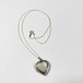 Vintage 925 Silver Heart Mop Locket Pendant Necklace