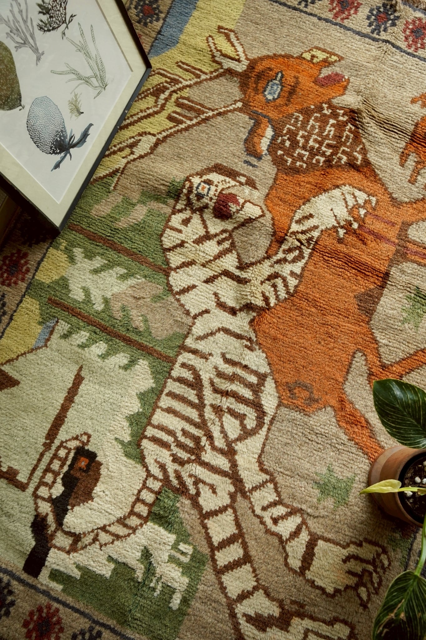 1767-Vintage Taimani rug