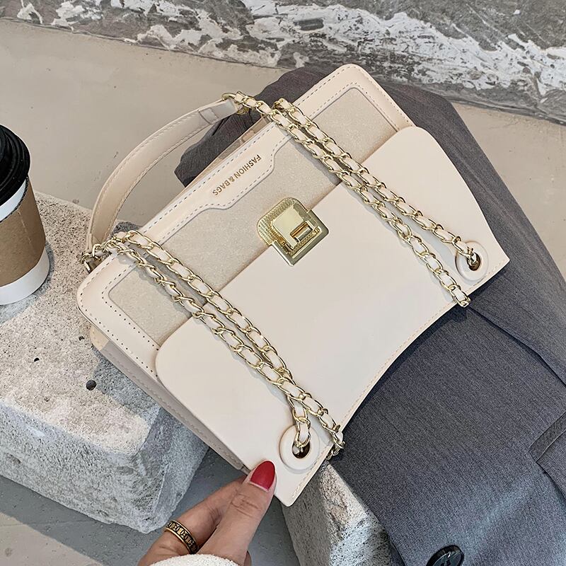 シンプルなレディースチェーンワンショルダーアンダーアームスモールバッグレディース2020新しい流行のファッションネットレッドオールマッチメッセンジャースモールスクエアバッグ Tiancai_Wing_Bag76931466421