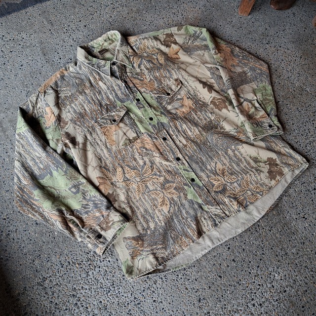 アメリカ製 リアルツリーカモ ハンティングシャツ used [209075]
